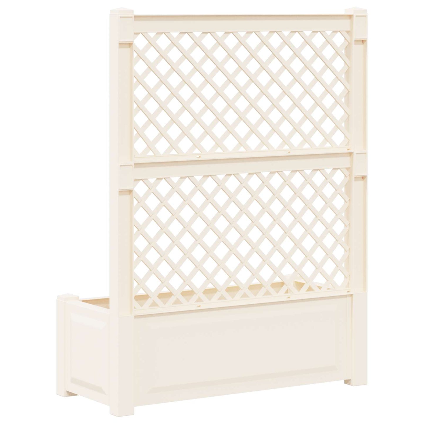 Big Planter with Trellis White 99.5 x 43 x 133.5 cm PP