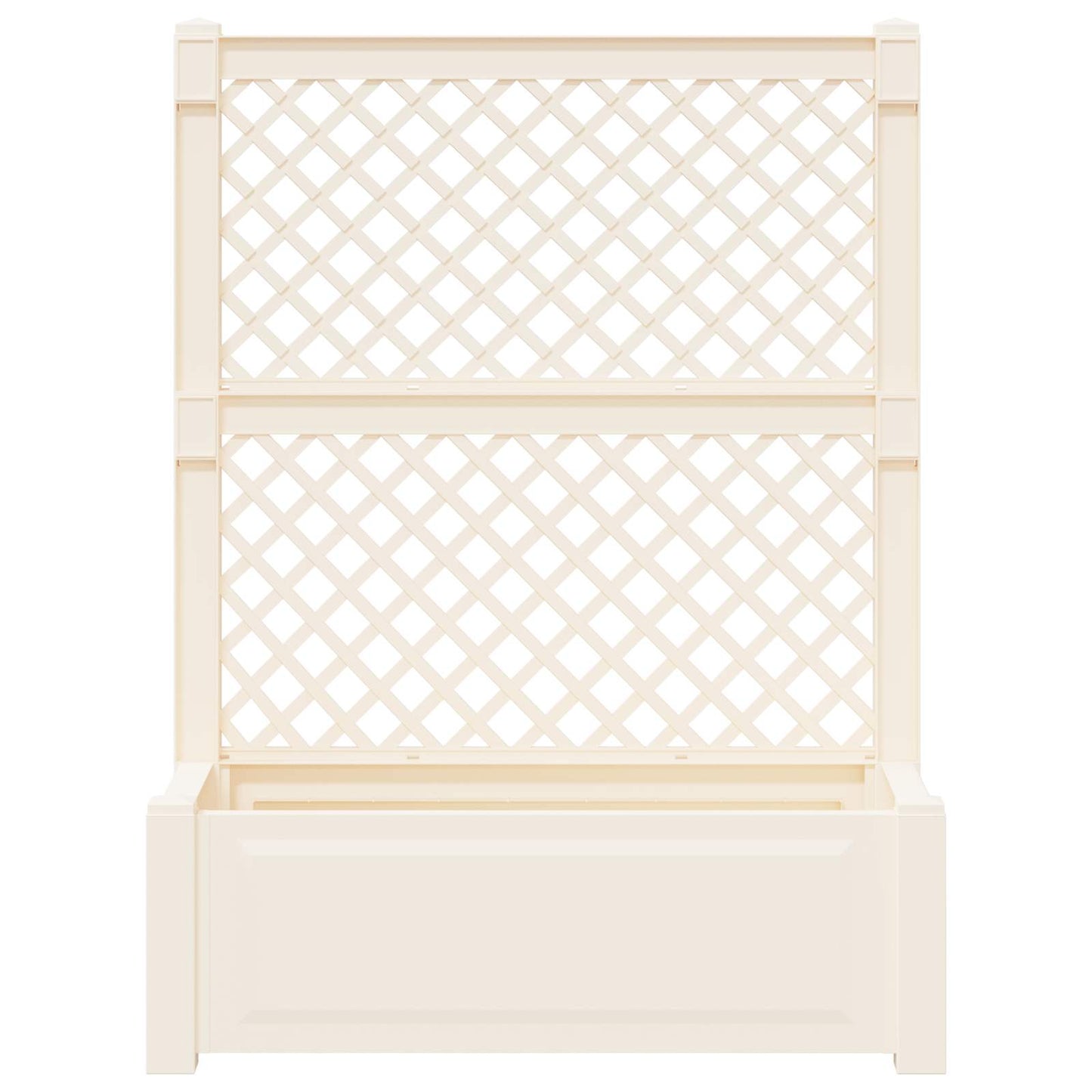 Big Planter with Trellis White 99.5 x 43 x 133.5 cm PP