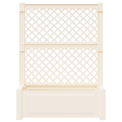 Big Planter with Trellis White 99.5 x 43 x 133.5 cm PP