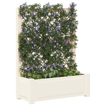 Big Planter with Trellis White 99.5 x 43 x 133.5 cm PP