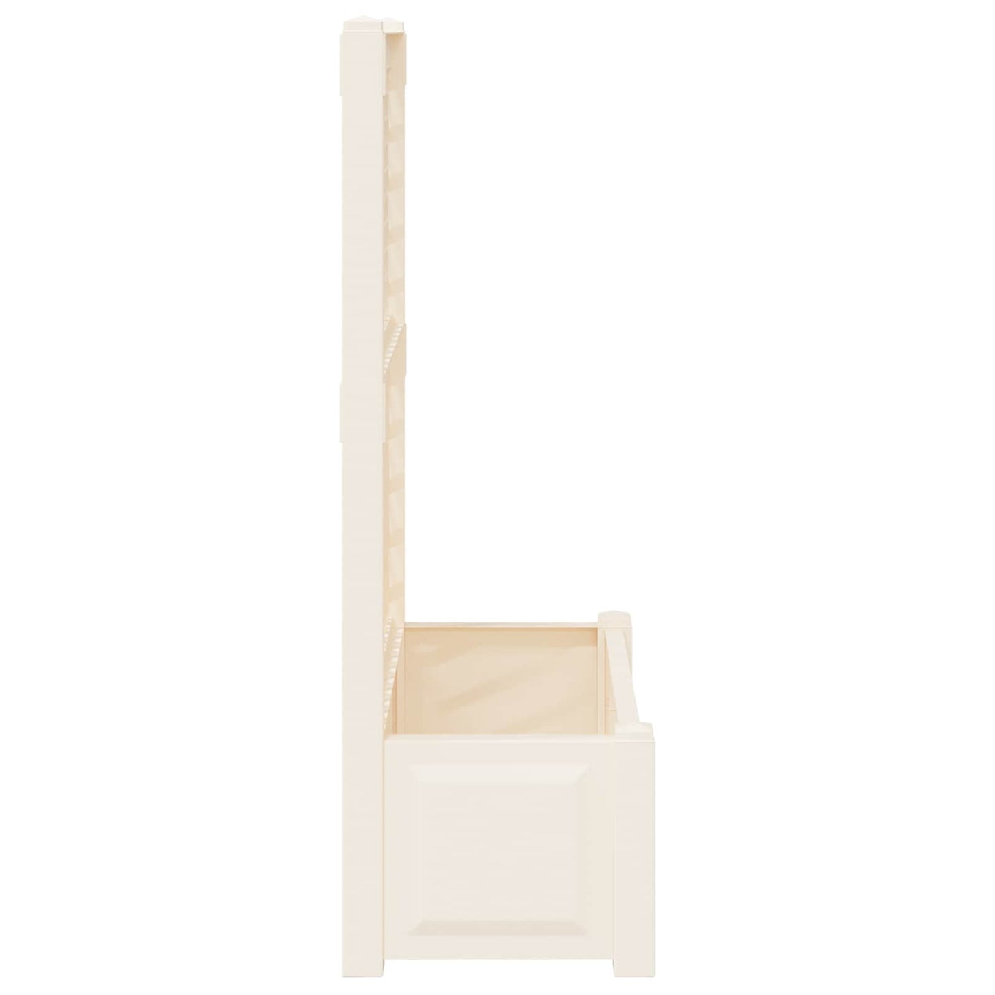 Big Planter with Trellis White 99.5 x 43 x 133.5 cm PP