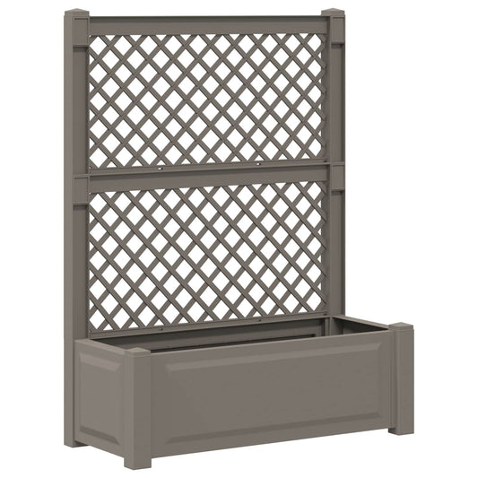 Big Planter with Trellis PP Grey