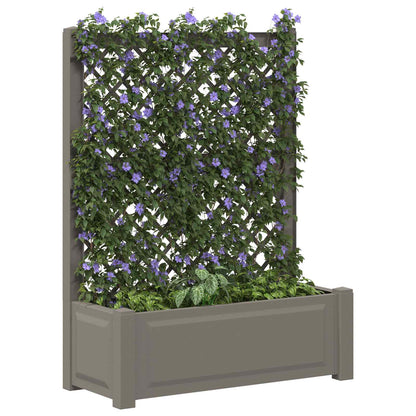 Big Planter with Trellis Grey 99.5 x 43 x 133.5 cm PP