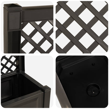 Big Planter with Trellis PP Anthracite