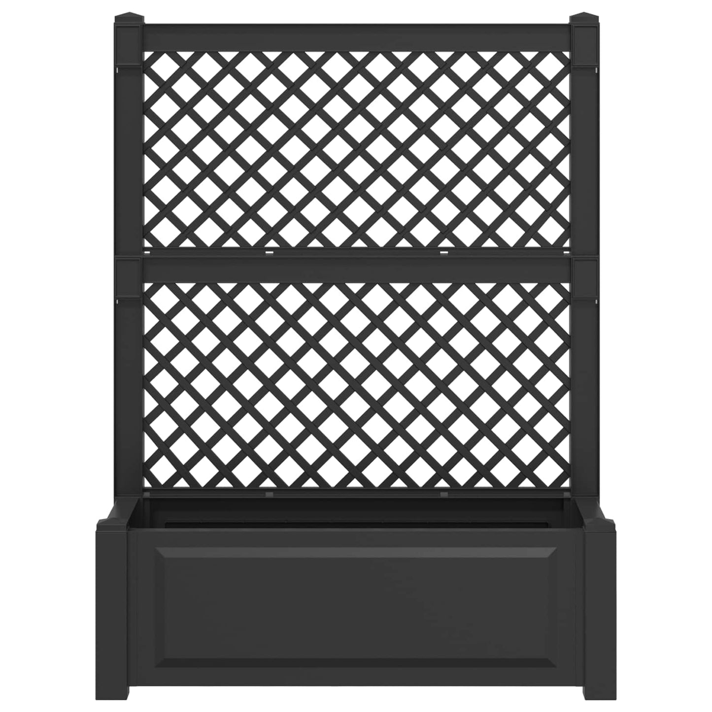 Big Planter with Trellis Anthracite 99.5 x 43 x 133.5 cm PP