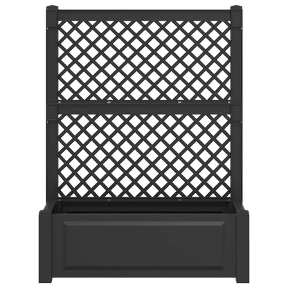 Big Planter with Trellis Anthracite 99.5 x 43 x 133.5 cm PP