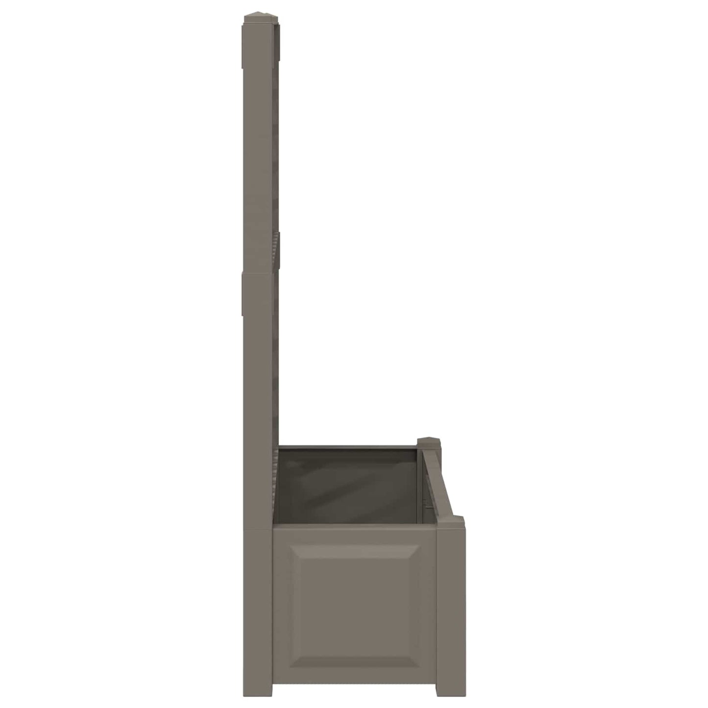 Big Planter with Trellis 2 pcs Grey 143 x 143 x 133.5 cm PP