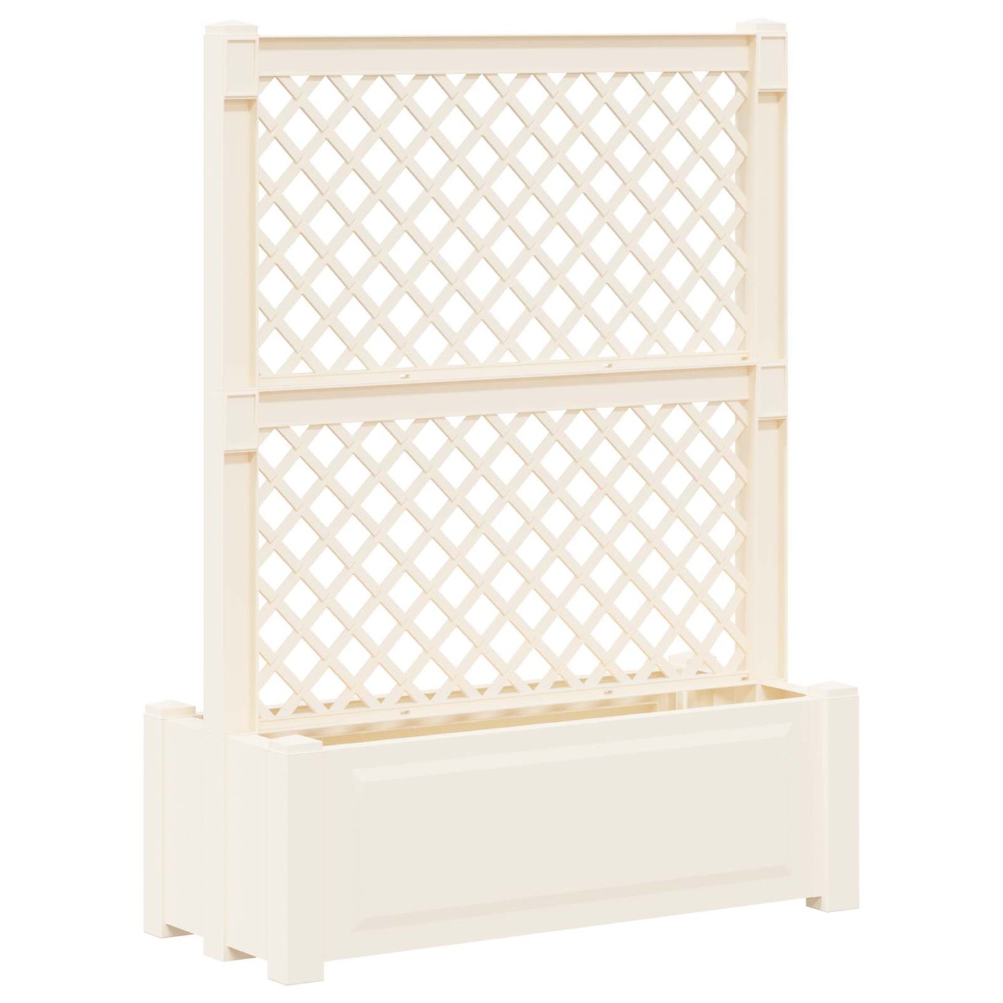 Big Planter with Trellis White 99.5 x 43 x 133.5 PP
