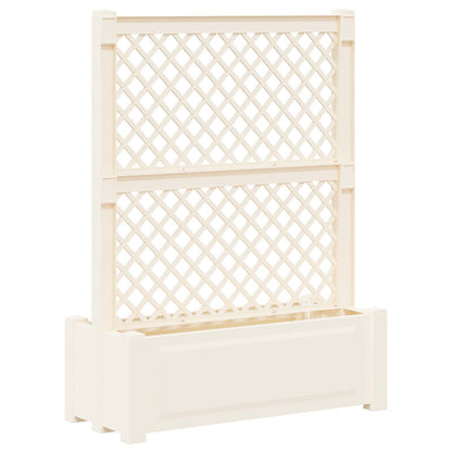 Big Planter with Trellis White 99.5 x 43 x 133.5 PP