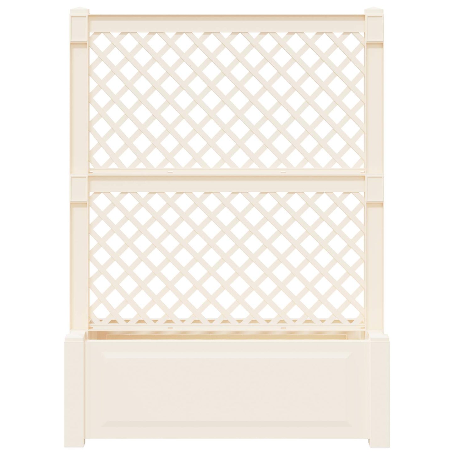 Big Planter with Trellis White 99.5 x 43 x 133.5 PP