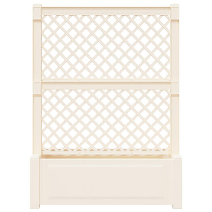 Big Planter with Trellis White 99.5 x 43 x 133.5 PP