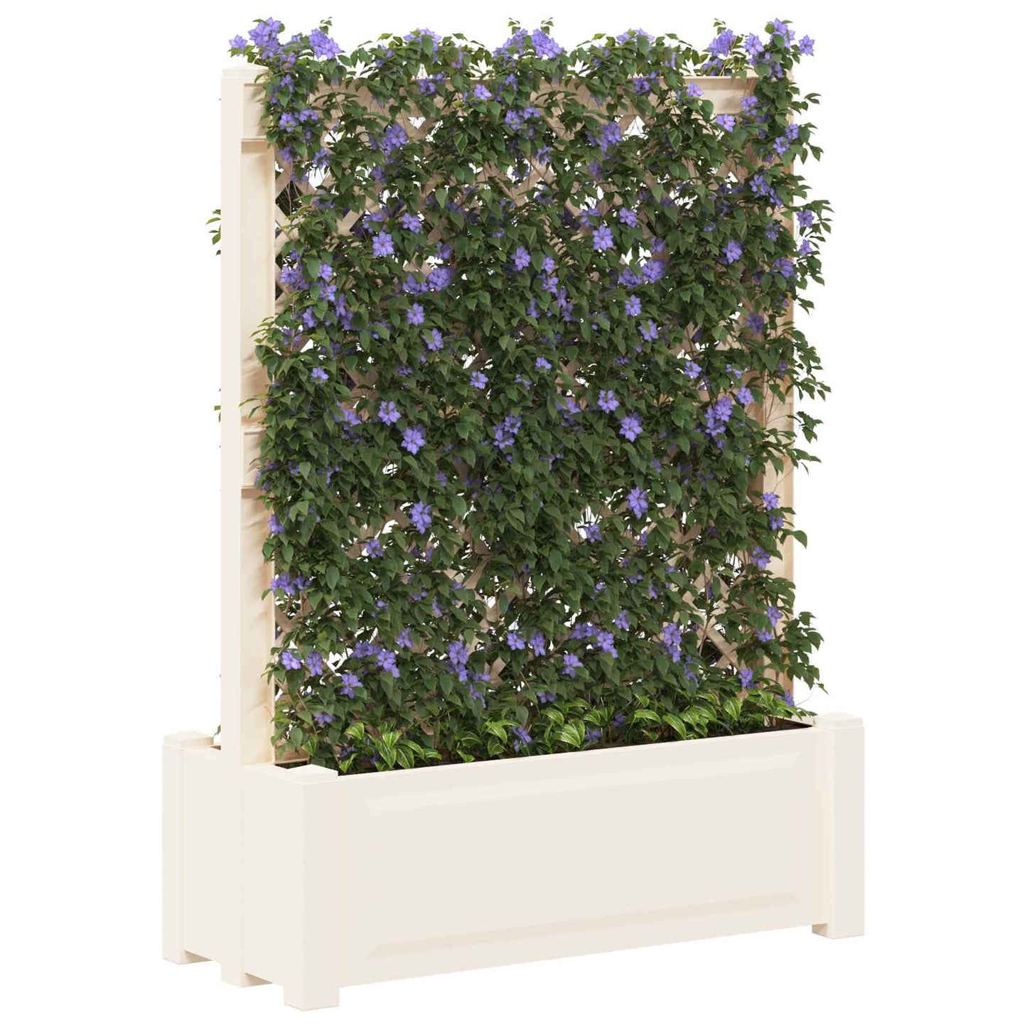 Big Planter with Trellis White 99.5 x 43 x 133.5 PP