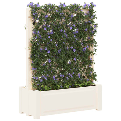 Big Planter with Trellis White 99.5 x 43 x 133.5 PP