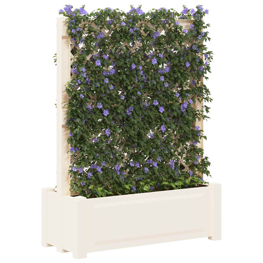 Big Planter with Trellis White 99.5 x 43 x 133.5 PP