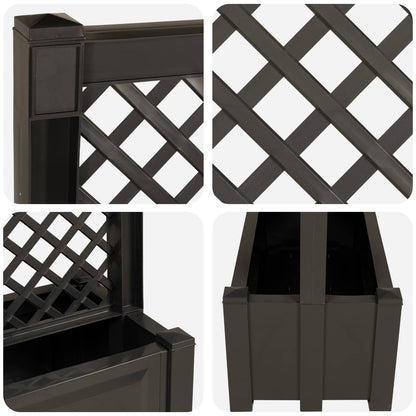 Big Planter with Trellis Anthracite 99.5 x 43 x 133.5 PP