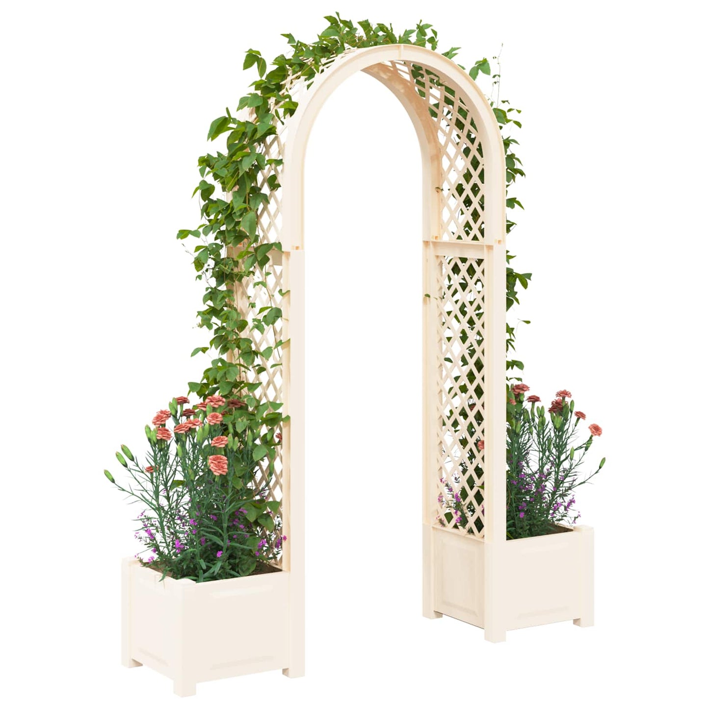 Rose Arch with Planter White 168.5 x 43 x 207 cm PP