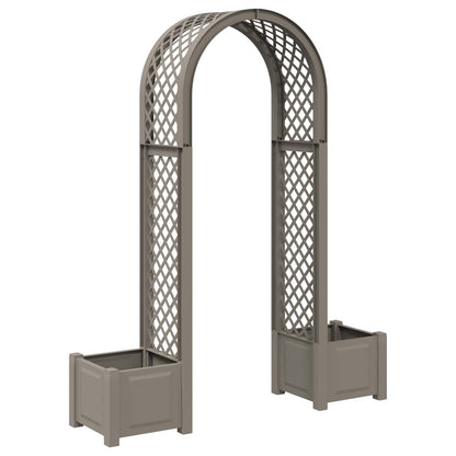 Rose Arch with Planter Grey 168.5 x 43 x 207 cm PP