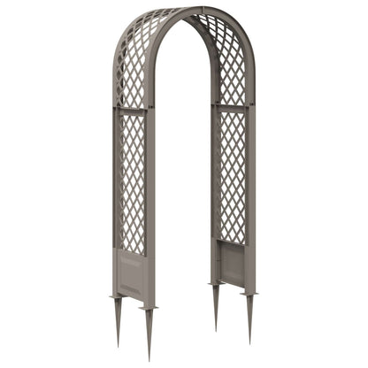 Rose Arch with Spikes Grey 97 x 43 x 218 cm PP