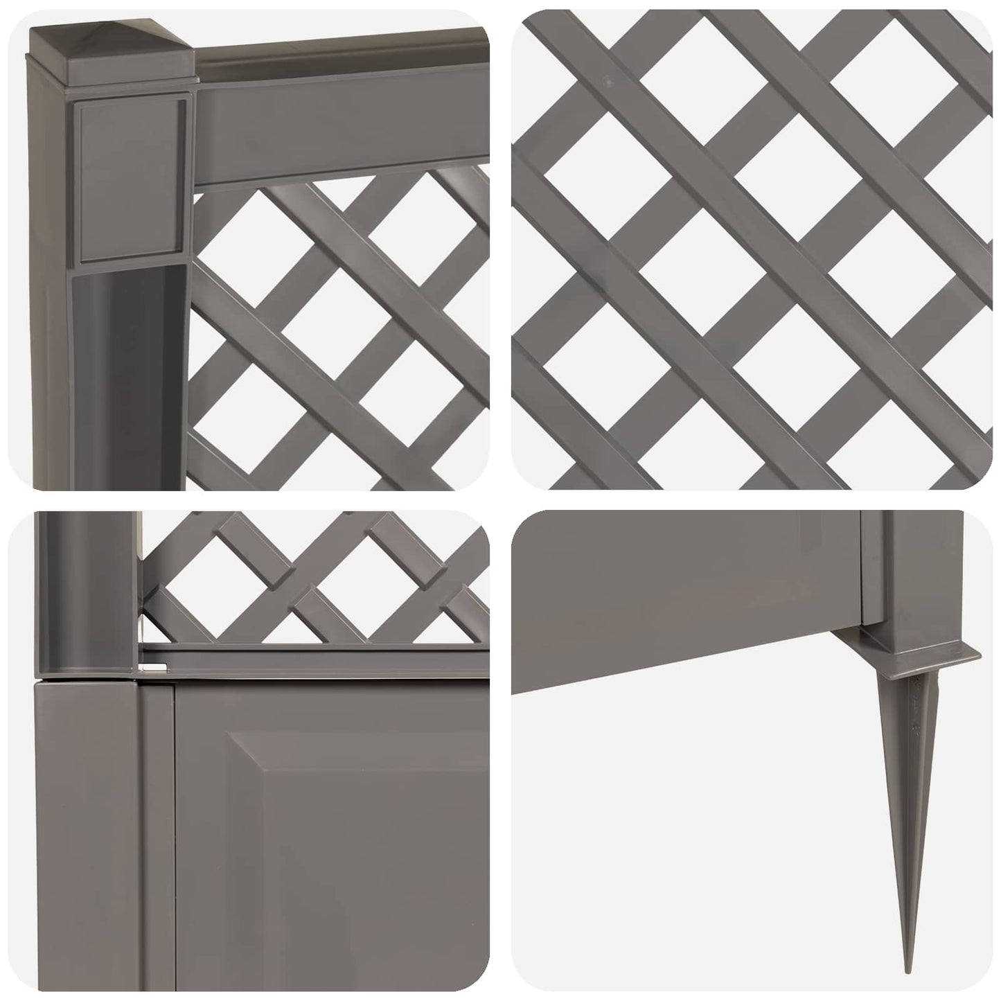 Trellis with Spike PP Grey