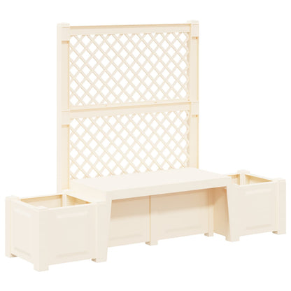 Garden Bench Kopenhagen White 173 x 49 x 135.5 cm PP