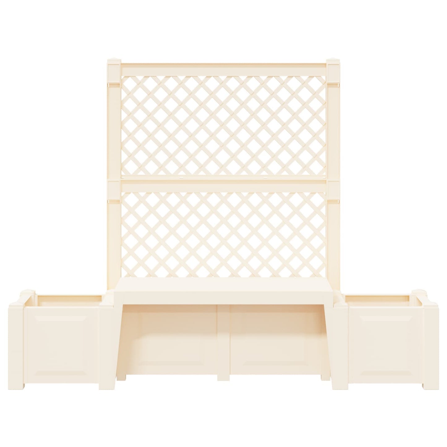Garden Bench Kopenhagen White 173 x 49 x 135.5 cm PP