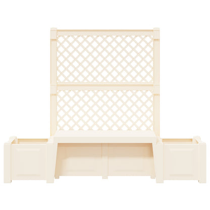 Garden Bench Kopenhagen White 173 x 49 x 135.5 cm PP