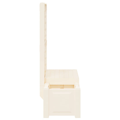 Garden Bench Kopenhagen White 173 x 49 x 135.5 cm PP