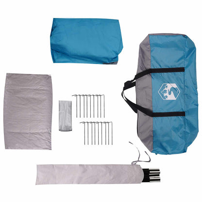 Family Tent with Rainfly Water-resistant 10-Person Blue