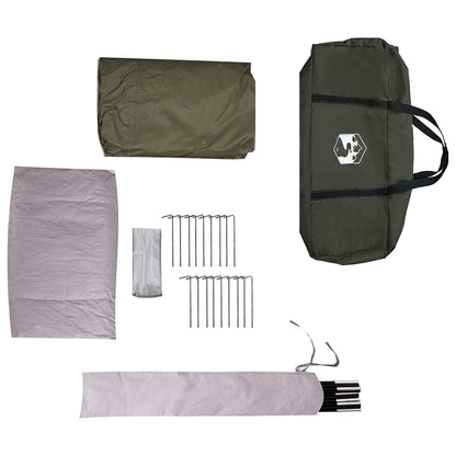 Family Tent with Rainfly Water-resistant 10-Person Army Green