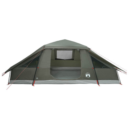 Family Tent with Rainfly Water-resistant 10-Person Army Green
