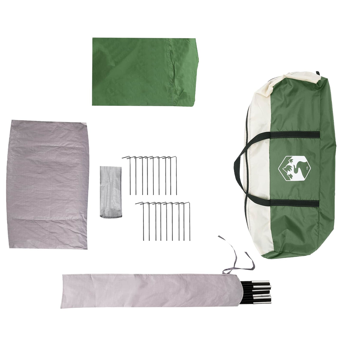 Family Tent with Rainfly Water-resistant 6-Person Green