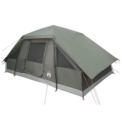 Family Tent with Rainfly Water-resistant 6-Person Army Green