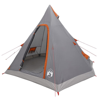 Tipi Tent Water-Resistant 3-Person Grey and Orange