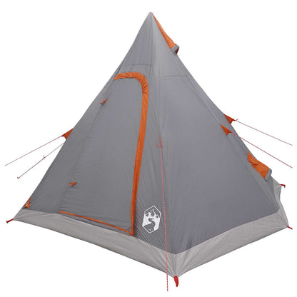 Tipi Tent Water-Resistant 3-Person Grey and Orange