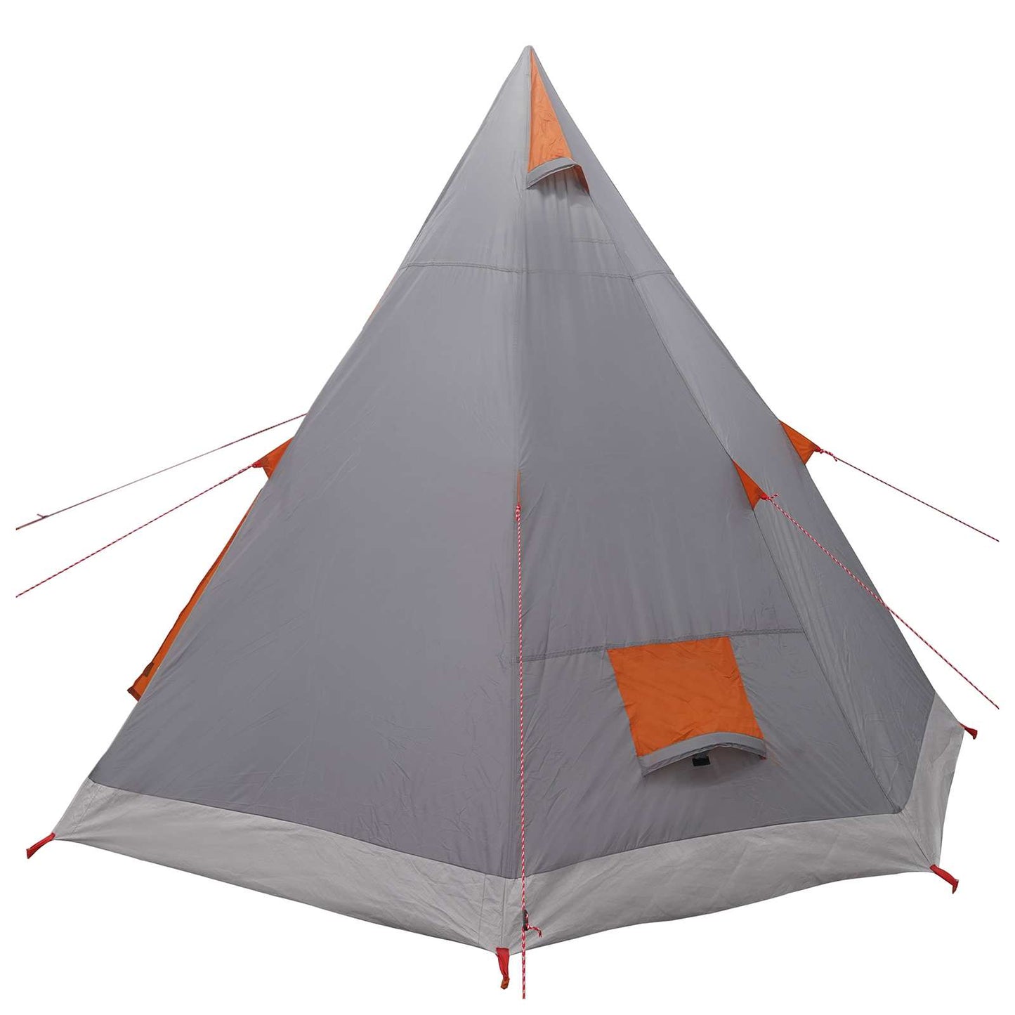 Tipi Tent Water-Resistant 3-Person Grey and Orange