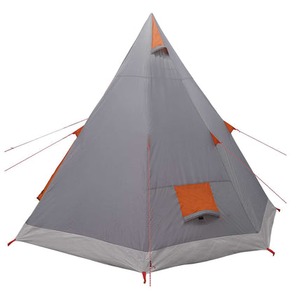 Tipi Tent Water-Resistant 3-Person Grey and Orange