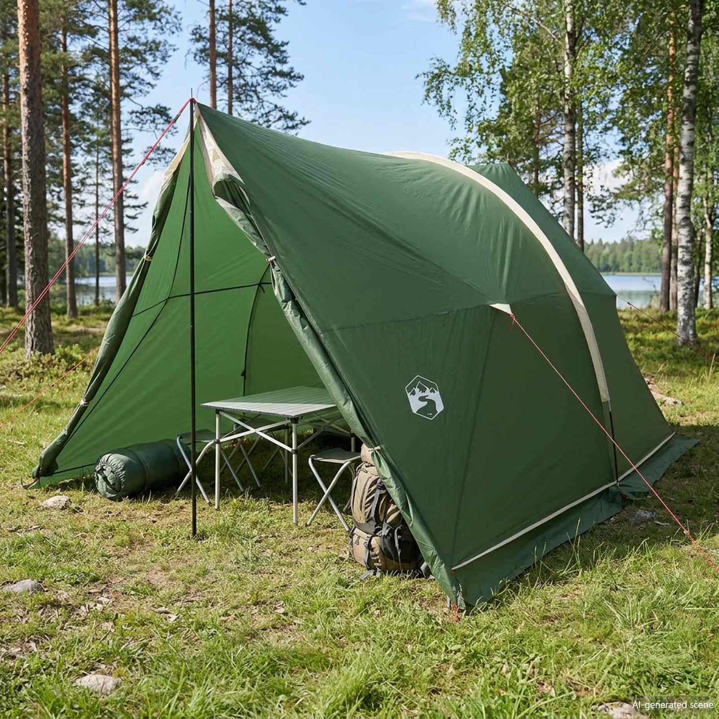 Canopy Tent Water-Resistant -Person Green