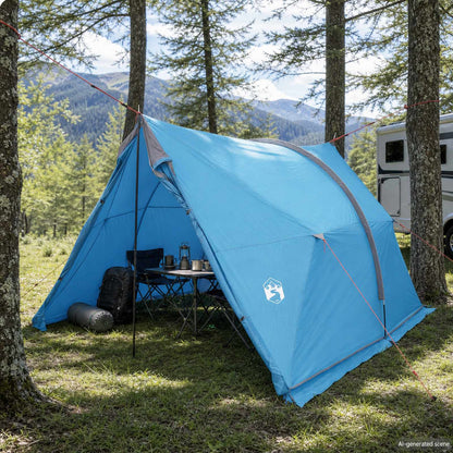 Canopy Tent Water-Resistant Blue 185T Polyester with PU Coating