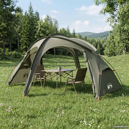 Trekking Tent with Rainfly Water-Resistant 2-Person Army Green