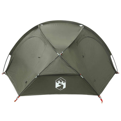 Trekking Tent with Rainfly Water-Resistant 2-Person Army Green