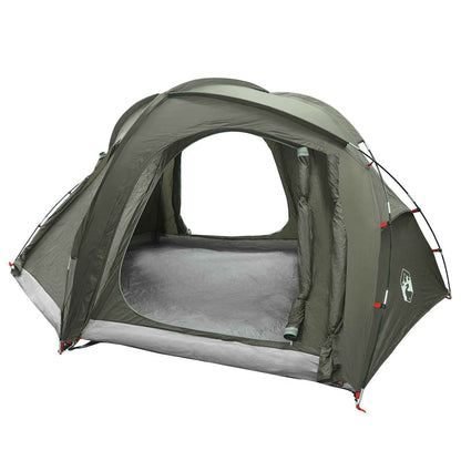 Trekking Tent with Rainfly Water-Resistant 3-Person Army Green