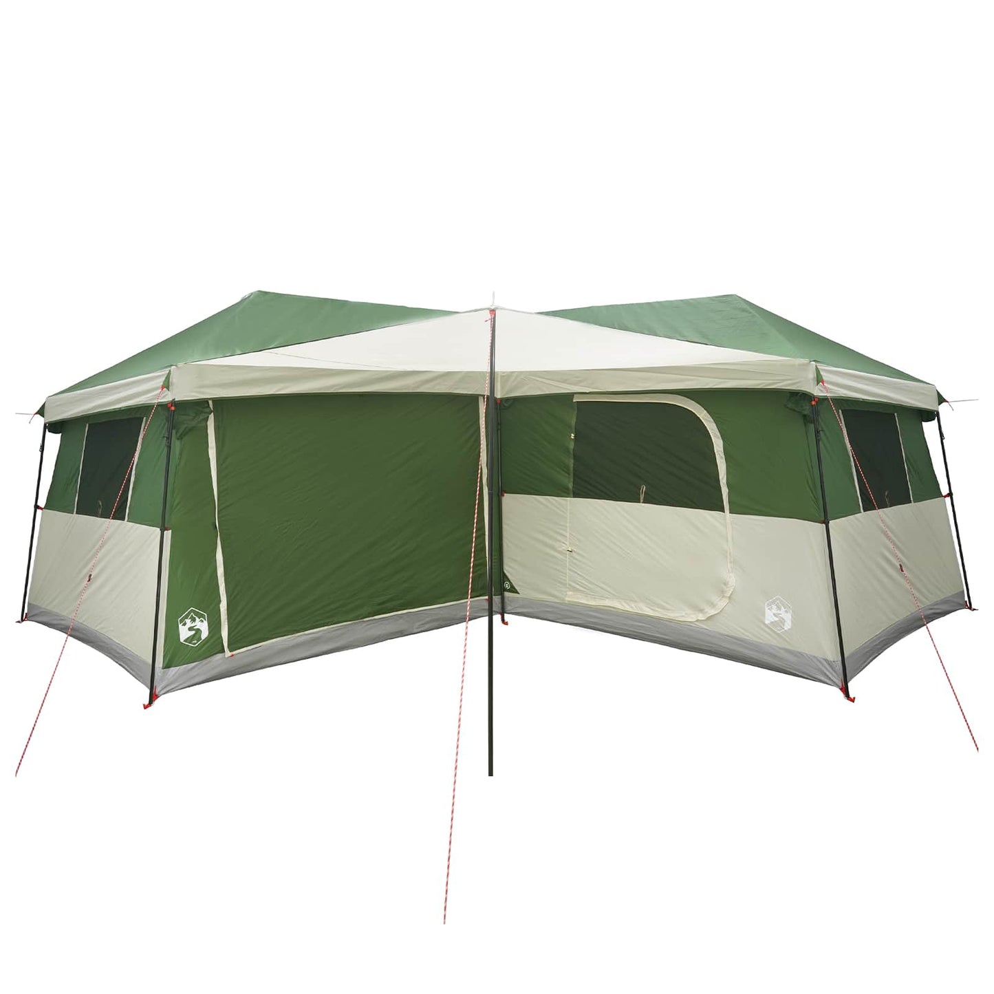 Family Tent with Rainfly Water-Resistant 14-Person Green