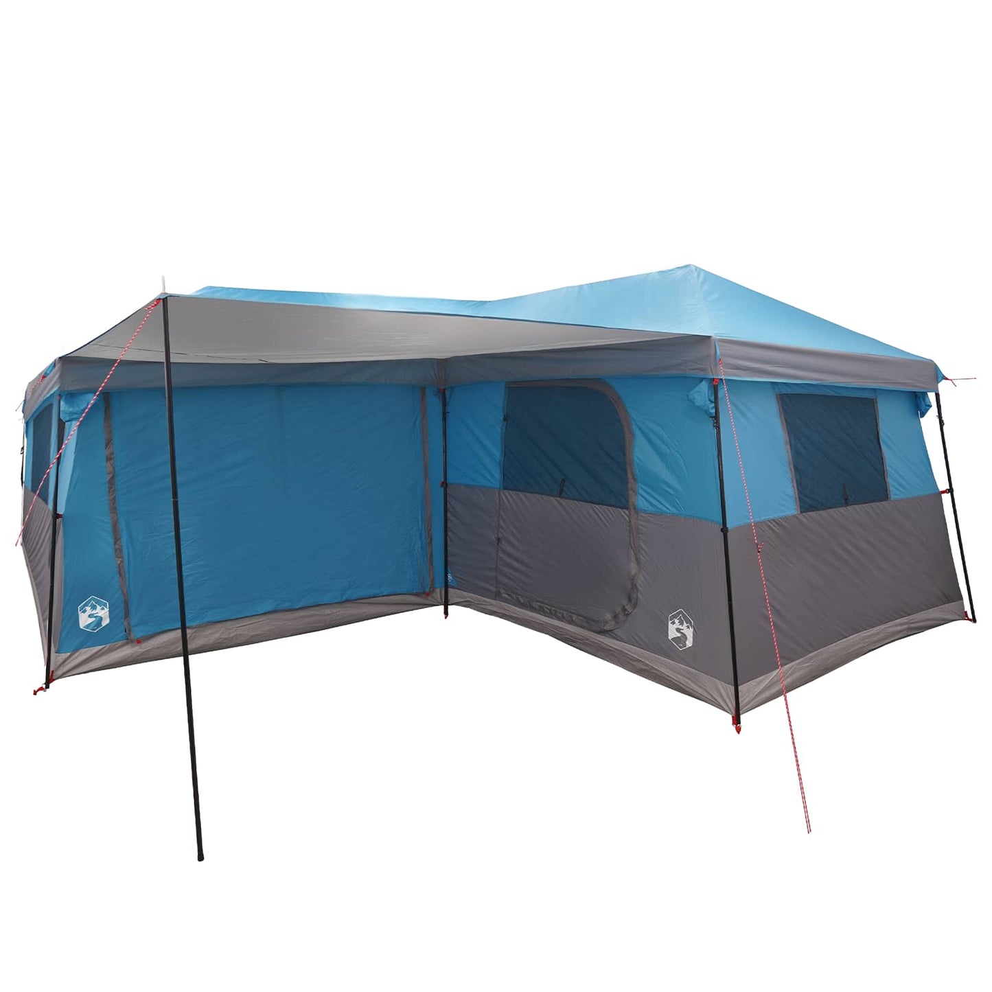 Family Tent with Rainfly Water-Resistant 14-Person Blue