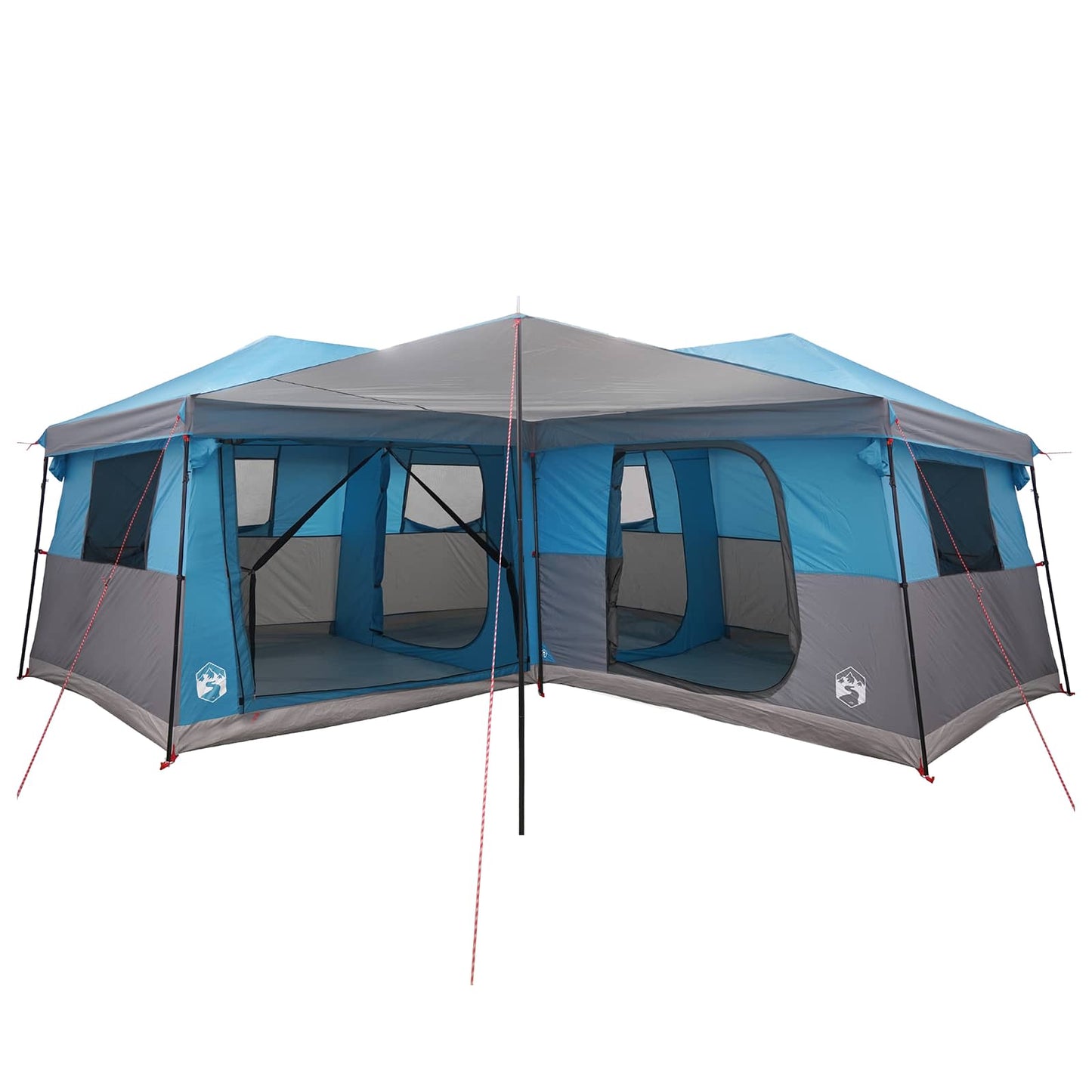 Family Tent with Rainfly Water-Resistant 14-Person Blue