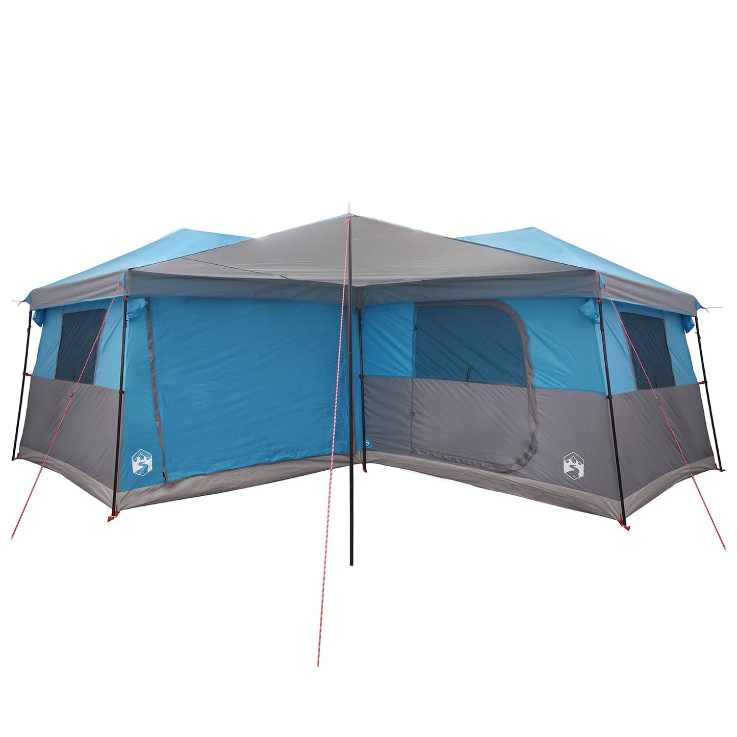 Family Tent with Rainfly Water-Resistant 14-Person Blue