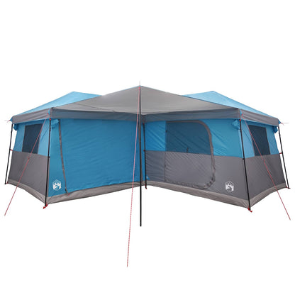 Family Tent with Rainfly Water-Resistant 14-Person Blue