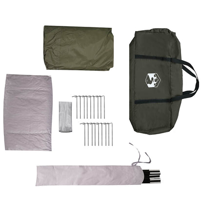 Family Tent with Rainfly Water-Resistant 14-Person Army Green