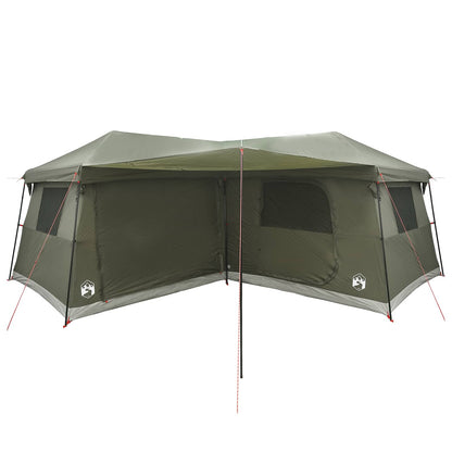 Family Tent with Rainfly Water-Resistant 14-Person Army Green