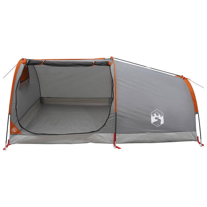 Hiking Tent Water-Resistant 2-Person Grey and Orange