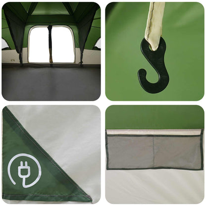 Family Tent with Rainfly Water-resistant 18-Person Green